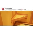 thumbnail image 2 of The Original Floating Corner Shower Bench Kit with Orange Board by Original Granite Bracket 24x24, 2 of 8