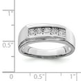 thumbnail image 4 of Sterling Silver Rhodium Plated Men's Polished Diam. Ring QR6465, 4 of 6