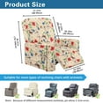 thumbnail image 6 of SCRAWLGOD Dragonfly Daisy Floral Butterfly Beige Recliner Chair Cover Stretch Reclining Covers 4-Pieces Recliner Sofa Slipcovers Reclining Couch Cover Furniture Protector Covers for Dog, 6 of 7