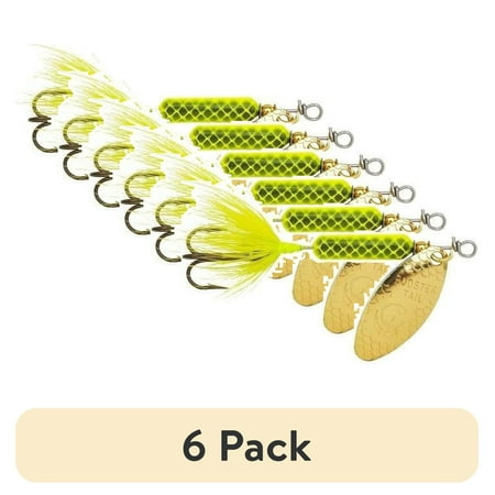 (6 pack) Yakima Bait Original Rooster Tail Inline Spinnerbait Fishing Lure 1/8 oz