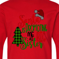 thumbnail image 4 of Inktastic Santa is Promoting Me to Big Sister Green Plaid Tree Long Sleeve Youth T-Shirt, 4 of 5