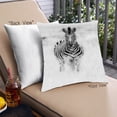 thumbnail image 1 of Ahgly Company Animals Zebra Outdoor Throw Pillow, 18 inch by 18 inch, 1 of 6
