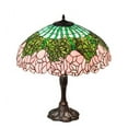 thumbnail image 6 of Meyda Tiffany 232802 26 Inch High Tiffany Cabbage Rose Table Lamp   Mahogany Bronze Finish with Pink/Green/Blue Glass, 6 of 6