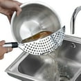 thumbnail image 2 of Slag Drainer Filtering Rack Sieve Stainless Steel Pot Strainer Kitchen Gadgets, 2 of 7