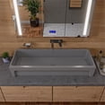 thumbnail image 2 of Pemberly Row 48" Grey Matte Above Mount Fireclay Bathroom Trough Sink, 2 of 5