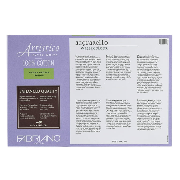 Review: Fabriano Artistico Coldpress Watercolour Paper (300GSM) -  Traditional White