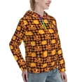 thumbnail image 3 of Hoodies for Women - pumpkins plaid halloween Comfrt Colour Drawstring Women'S Fashion Hoodies & Sweatshirts, Fall Outfits Clothes for Women 2024 Pullover with Kangaroo Pocket, 3 of 7