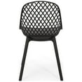 thumbnail image 5 of Noble House Lily Plastic Patio Dining Side Chair in Black (Set of 2), 5 of 9
