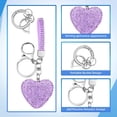 thumbnail image 6 of Key Fob Cover Compatible with Toyota RAV4 Corolla Prius Camry Highlander Avalon C-HR Keychain Case Holder Protector,Silver-purple, 6 of 6