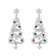 thumbnail image 3 of Pendientes de lujo ligeros y coloridos con forma de árbol de Navidad llenos de diamantes y circonitas, diseño de nicho femenino, exquisitos pendientes de niña, 3 of 6