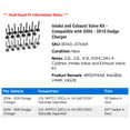 thumbnail image 2 of Intake and Exhaust Valve Kit - Compatible with 2006 - 2010 Dodge Charger 2007 2008 2009, 2 of 3