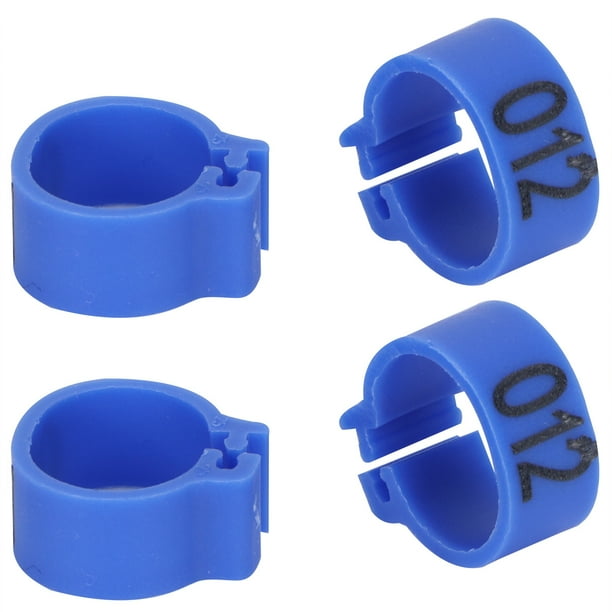 Anillo de identificación de palomas, 100 piezas Anillos para patas de aves Clip de anillo de identificación Bandas para anillos de patas Salida de alta intensidad