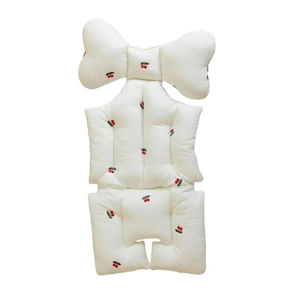 Cojín para cochecito de bebé, alfombrilla con forro grueso, colchón suave para carrito, soporte cálido, cómodo cojín para asiento de cochecito para Cereza