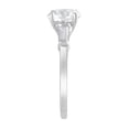 thumbnail image 2 of Unique Moments Women's 2.50 ctw Round-Cut Side Baguette Lab Grown Vintage Diamond Engagement Ring 14KT White Gold, 2 of 5