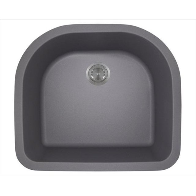 Polaris 824-Silver Silver D-Bowl TruGranite Kitchen Sink