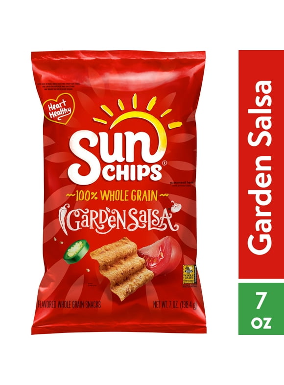 SunChips Garden Salsa Whole Grain Snacks, 7 oz Bag
