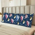 thumbnail image 5 of Naloa Colorful Cartoon Shark Super Soft 20x60 Body Pillow Case,Long Side Hidden Zipper（PILLOWS ARE NOT INCLUDED）, 5 of 6