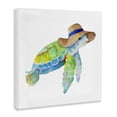 thumbnail image 4 of Stupell Industries Beach Ready Turtle Novelty Painting Gallery Wrapped Canvas Art Print Wall Art, 17 x 17, 4 of 8