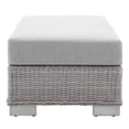 thumbnail image 3 of Lounge Chair Ottoman, Sunbrella, Rattan, Wicker, Grey Gray, Modern Contemporary Urban Design, Outdoor Patio Balcony Cafe Bistro Garden Furniture Hotel Hospitality, 3 of 9