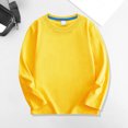 thumbnail image 5 of Gubotare Girls Long Sleeve T-Shirt Kids Crewneck Tees Toddler Basic Tops Youth Teen Boys Layering Shirts 2T 3T (Yellow,2-3 Years), 5 of 9