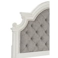 thumbnail image 2 of Beautiful White Finish Queen Size Bed 1pc Button-Tufted Headboard Wooden Bedroom Furniture, 2 of 5