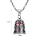 thumbnail image 2 of Campana Protectora para Motocicleta y Bicicleta, de Buena Suerte con Sonido Agradable, Regalo Motociclistas, Cruz Roja, Ideal Moto/Bici/Camión Plata, 2 of 6