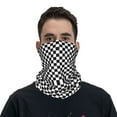 thumbnail image 7 of Cooling Neck Gaiter Face Cover Scarf Black White Checkered Pattren Protection Mask Windproof Hiking Cycling Running For Men Women, 7 of 7