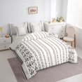 thumbnail image 3 of jejeloiu Rustic Western Aztec 7pcs Bedding Comforter Set,Retro Bohemian Print Queen Bedding Sets,White Gray Queen Sheet Sets For Men Women,Microfiber Bedroom Decor Reversible, 3 of 8