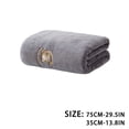 thumbnail image 3 of Home Water Absorbing Fleece Towel - Embroidered, Soft, Lint-Free, Quick Drying for Bathroom and Kitchen Use,Gray, 3 of 5