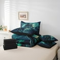 thumbnail image 4 of Erosebridal Literie Loup 3D Taille Simple, Lit Attrape-Rêves en Sac Taille Simple, Décor Faune Jungle, Réversible 7 Pcs, 4 of 5