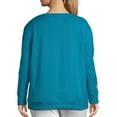 thumbnail image 2 of Women's Plus Size French Terry Side-Zip Graphic Sweatshirt, 2 of 5