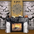 thumbnail image 2 of Chimenea Cortina Mantel Pantalla Decoración de Halloween Encaje Negro Telaraña Murciélagos Estufa Toalla Para, kaili Sencillez, 2 of 5