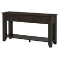 thumbnail image 4 of Euroco 55.4" Modern Console Table with 3 Drawers,2-Tier Sofa Table Behind Couch Entryway Table with Bottom Storage Shelf for Living Room,Foyer,Dark Coffee, 4 of 8