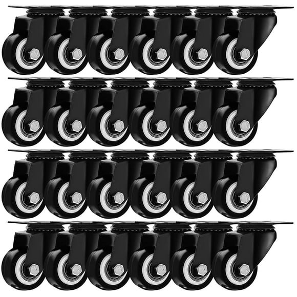 Caster Wheels Online Best Service Swivel, goma de 1.5 pulgadas, paquete de 24 unidades
