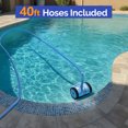thumbnail image 5 of Ktaxon Gear Drive Automatic Suction Pool Cleaner for Above Ground & Inground Pools w/ 12 Grey Hoses, 132-2C, Blue, 5 of 7