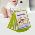 thumbnail image 1 of Tarjetas didácticas en inglés con palabras, tarjeta cognitiva para principiantes en lectura, tarjetas didácticas de verduras, juguete de bolsillo para, 1 of 10
