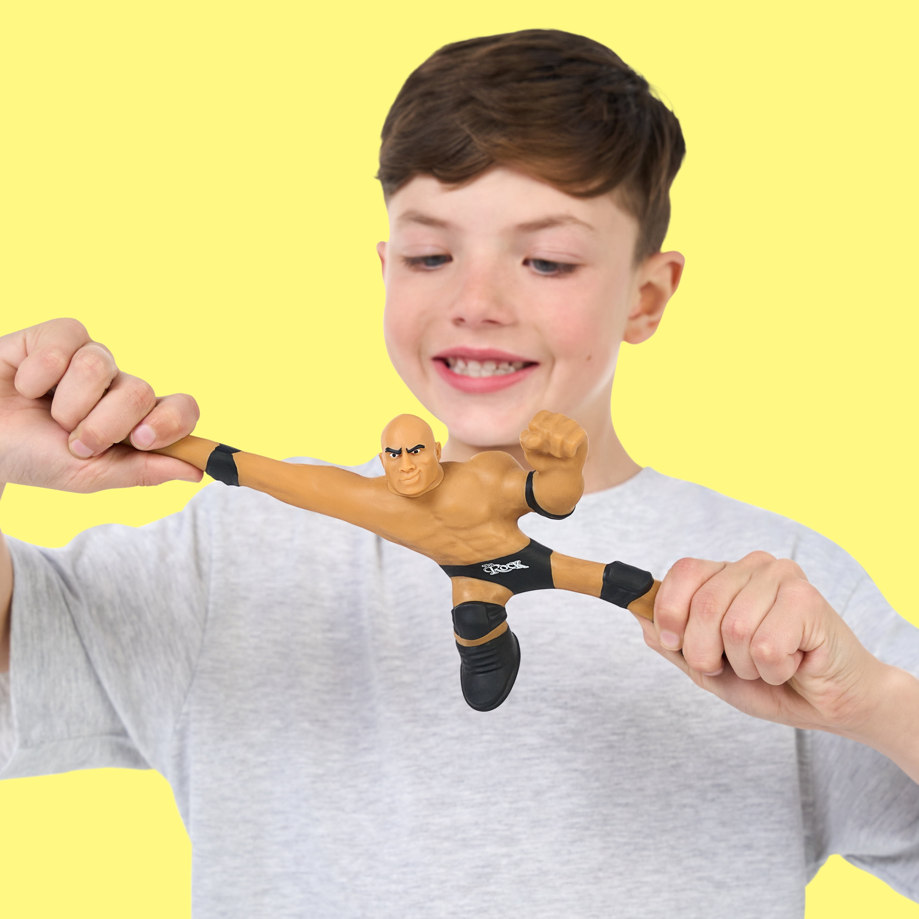 Heroes of Goo Jit Zu WWE Stretchy Superstars The Rock, Stretchy Action Figure, Ages 4+