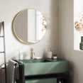 thumbnail image 2 of Umbra Hubba 24" Round Wall Mirror Metallic Finish Brass, 2 of 9