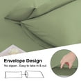 thumbnail image 6 of Unique Bargains 4-Pack Solid Microfiber Pillowcases Sage King(20"x36"), 6 of 8