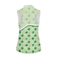 thumbnail image 3 of Uorisanigo St. Patrick's Leaf Womens Moisture Wicking Casual Tennis Activewear Comfortable Women's Sleeveless Golf Tennis Shirts Quarter Zip Pullover Size S, 3 of 7