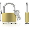 thumbnail image 6 of 4 Pack Small Padlock with Key, 20mm Solid Brass Padlock with Key, Solid Keyed Alike Padlocks with 3 Keys, Weatherproof Keyed Padlocks for Toolbox, Luggage, Backpacks, Gym and Fence, 6 of 6