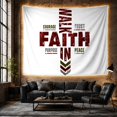 thumbnail image 6 of Walk in Faith Within a Cross of Words, Inspirational Rustic Art for Christian Decor Lovers, Faith Journey Decor, Graduation Gift, Tapestry Wall Hanging for Bedroom and Dorm, 6 of 7