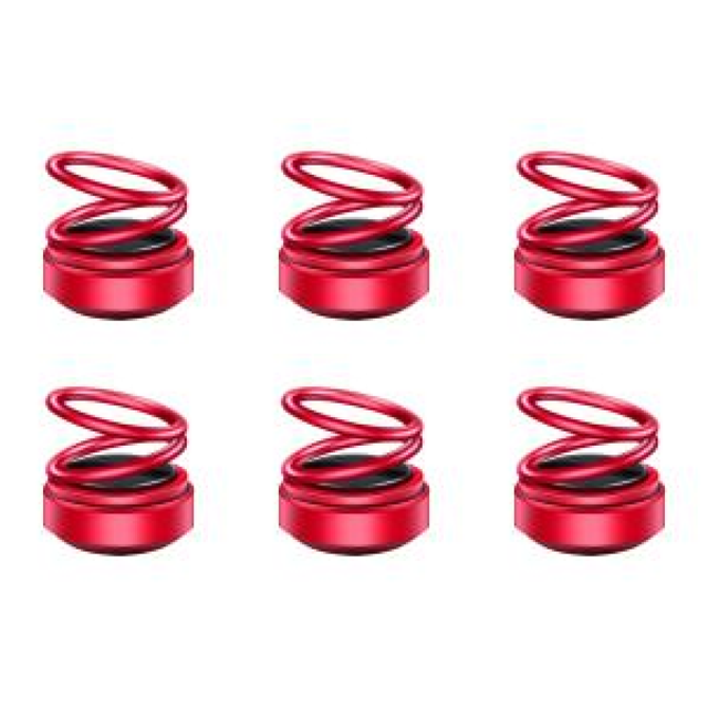 Difusores Aromaterapia Con Solar Anillo Doble Portátil para Automóvil (rojo)