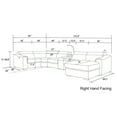 thumbnail image 3 of MofitHome,Living Room, Lynn 6PCS Modern Motion Reclining Sectional with Right Hand Facing Chaise,Console with LED Reading Light,Power Outlet with USB Panel,Light Grey, 3 of 5