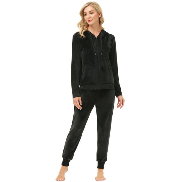 ANOTHER CHOICE Women Velour Tracksuit,Soft Velour Sweatsuit Sets for