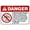 Warning Sign 1, variant on Electrolyte Burns Wash Area Warning Sticker - 12×8 Inches, Outdoor Security Sign, Home Business Lab Safety Alert