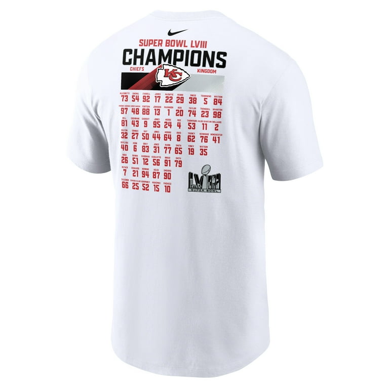 Men's Nike White Kansas City Chiefs Super Bowl LVIII Champions