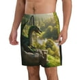 thumbnail image 2 of Fotbe Deep Forest Stone Green Dragon Trajes de Baño Estampados para Hombre, Shorts de Verano de Secado Rápido, Ropa de Playa, Bañadores-Large, 2 of 6