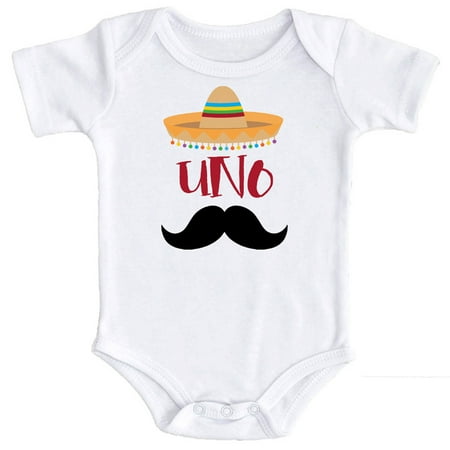 

1st Birthday Uno Bodysuits Fiesta Themed First Birthday Sombrero Birthday Bodysuit Mustache Birthday Outfit for Baby Boy Outfit White Bodysuit 12 Months