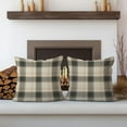 thumbnail image 4 of Traditional Plaid Pillow Covers Set of 2 Sage Green Grey Check Tartan Gingham Autumn Plaid Themed Decorative Throw Pillows Outdoor Pillowcases Square Farmhouse Cushion Thanksgving Home Decor, 4 of 5